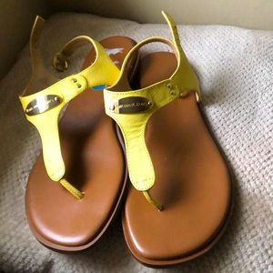 Michael Kors Yellow Sandals Size 10